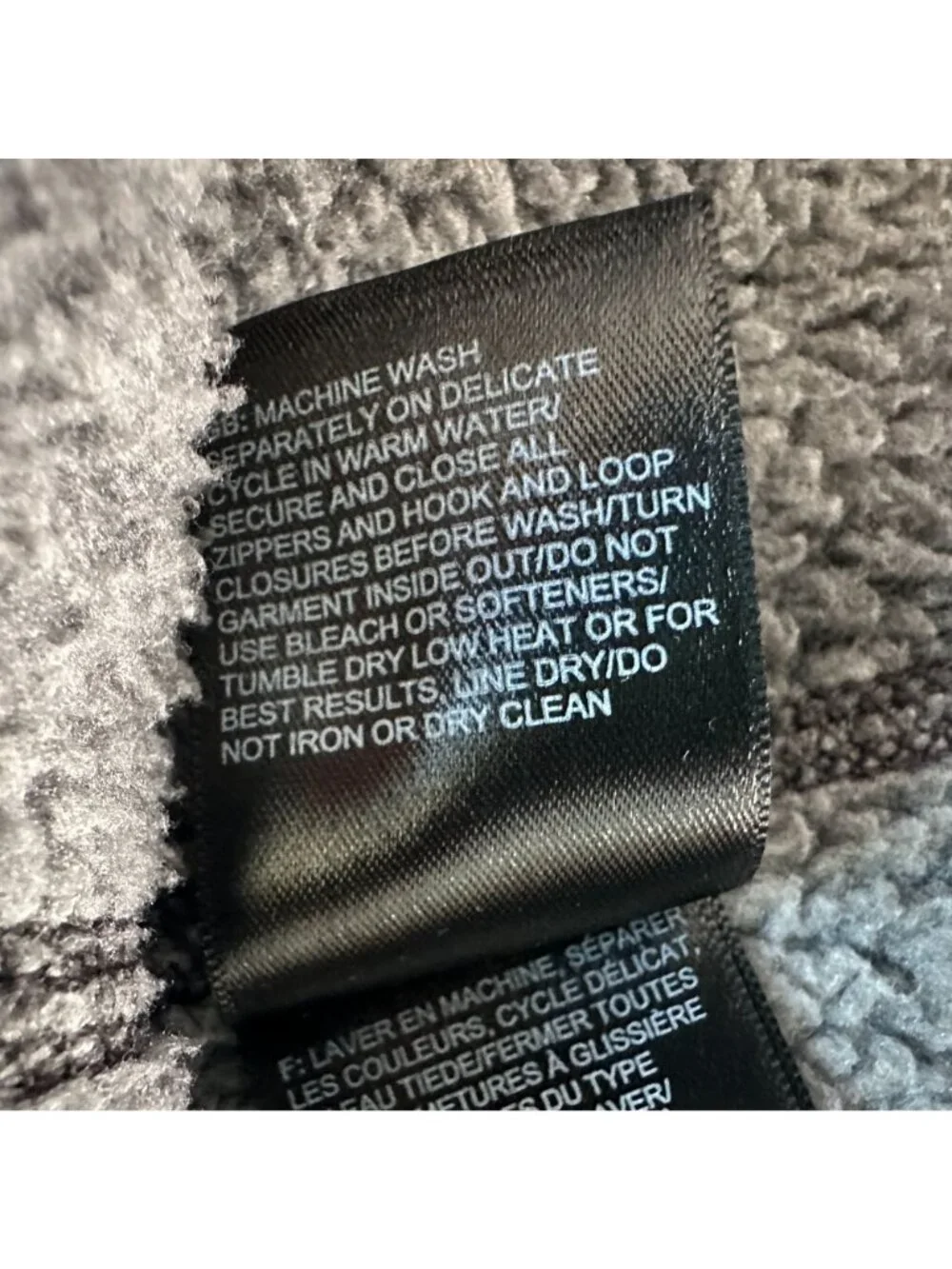 The North Face Mens Large Fleece Novelty Gordon Lyons 1/4 Zip Checker Gray